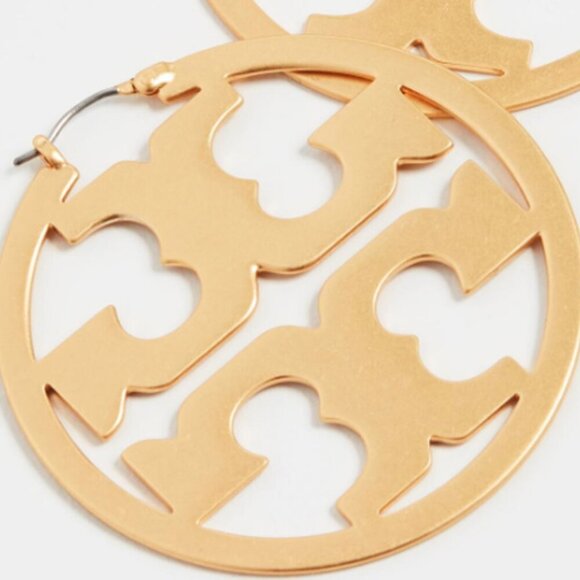 Tory Burch Miller large 2” (5cm) hoop Earring - Picture 2 of 3